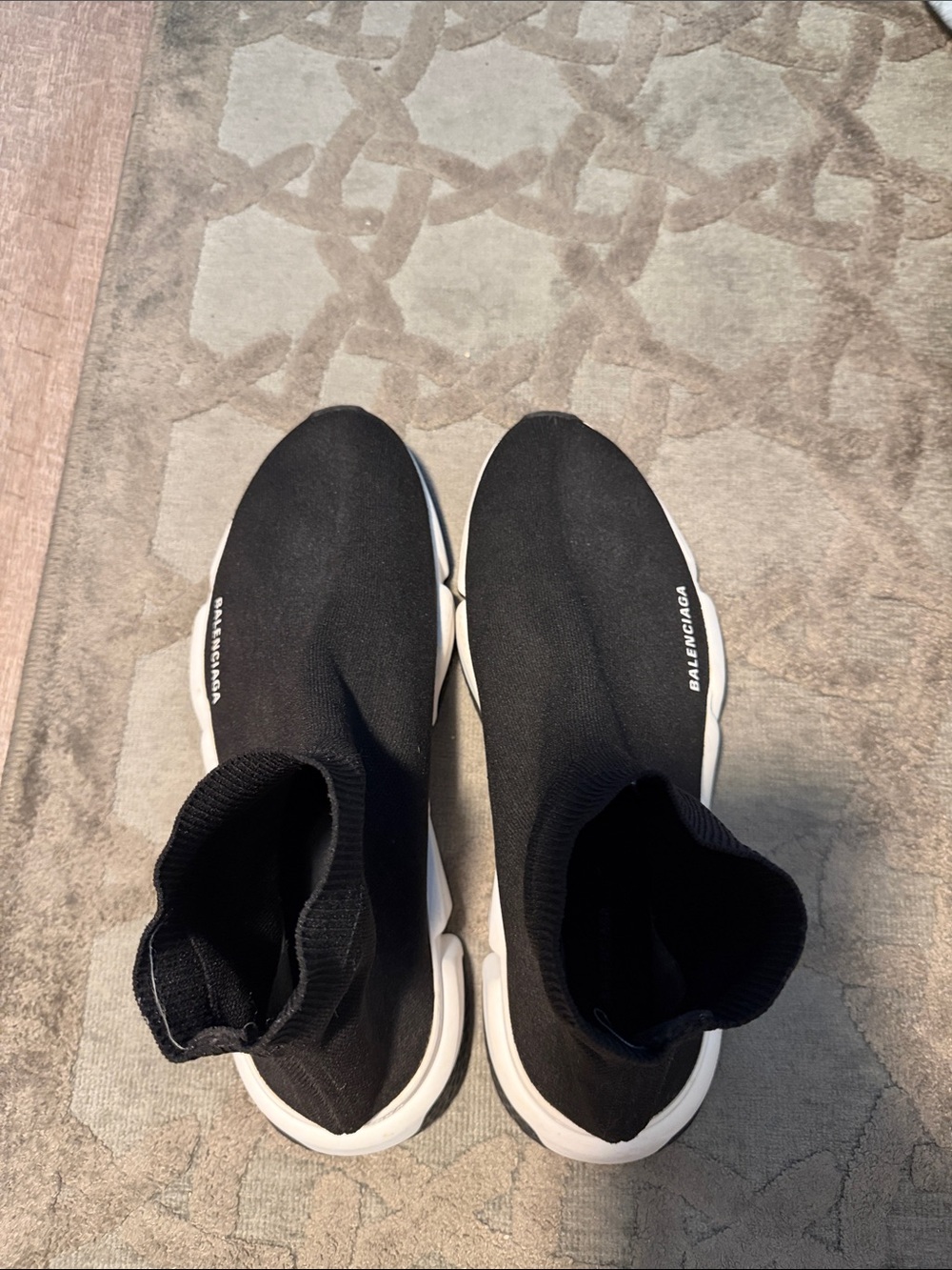 Balenciaga Speed 2.0 Sock Sneakers with White Platform - Picture 3 of 4